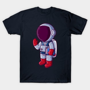 Cute Astronaut Student Cartoon T-Shirt